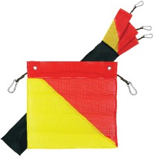 Red & Yellow Safety Flag Kit, 450 x 450mm - For Transport / Oversize Truck & Trailer Loads